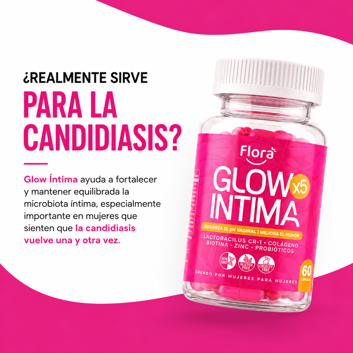Probióticos Íntimos para Candidiasis Recurrente, Flora y pH Vaginal - Flora soul