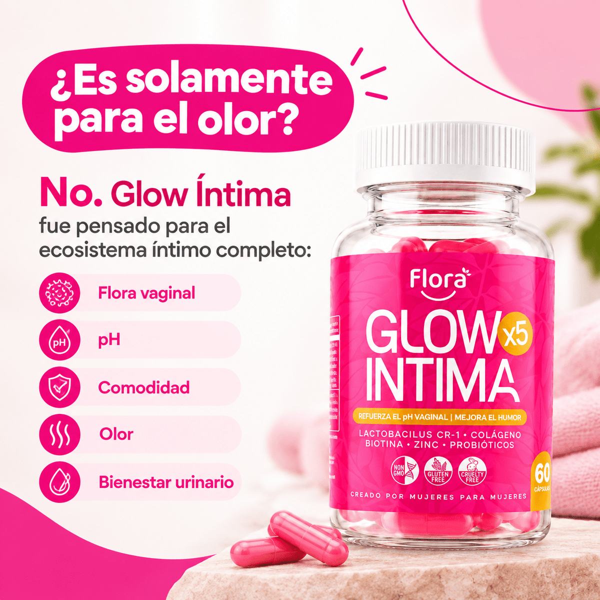 Probióticos Íntimos para Candidiasis Recurrente, Flora y pH Vaginal - Flora soul